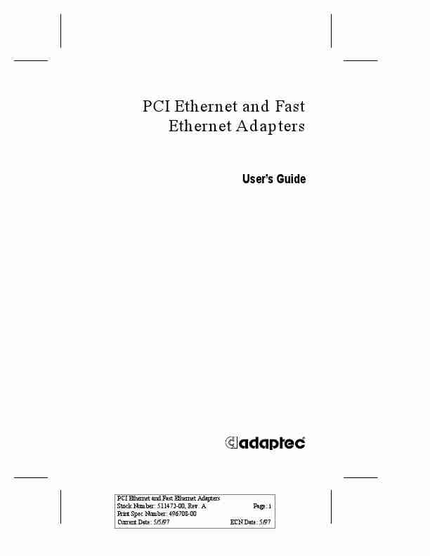 Adaptec Network Card PCI Ethernet and Fast Ethernet Adapters-page_pdf